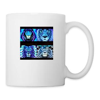 VIER BLAUE LÖWEN - Tasse - Weiß - Rechts