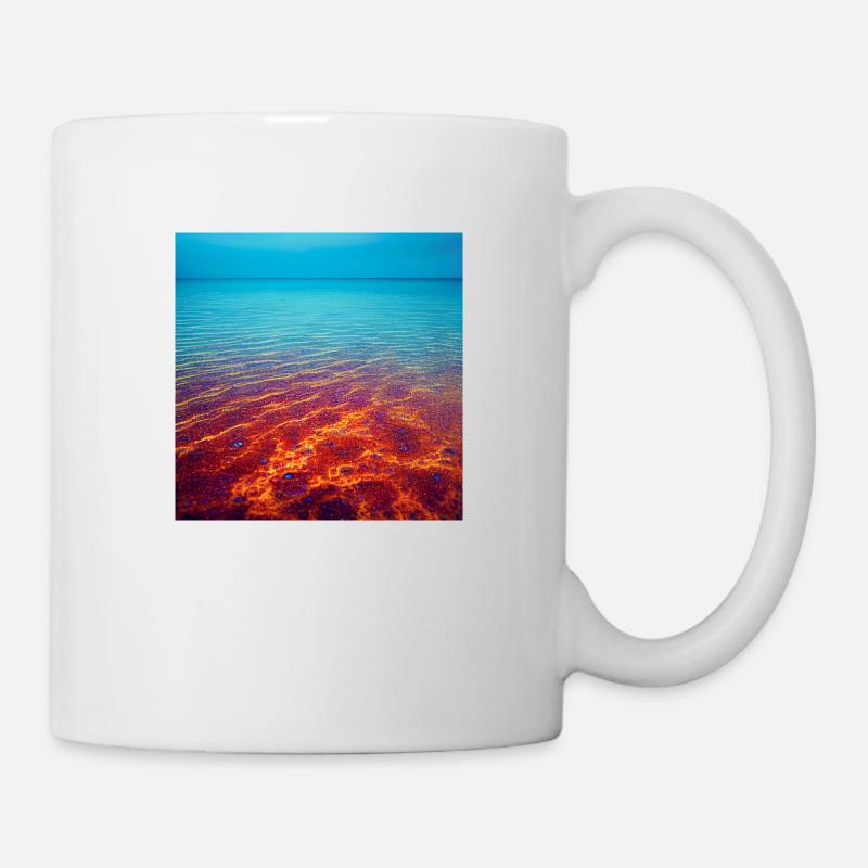Ruhiges Regenbogenmeer - Tasse - Weiß