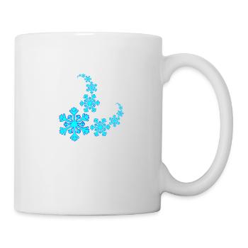 Schneeflocken-Spirale - Tasse - Weiß - Rechts