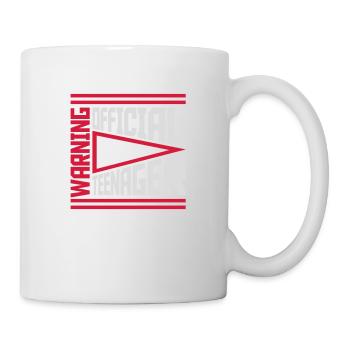 avertissement citation officielle d’adolescent - Mug blanc - blanc - Droite