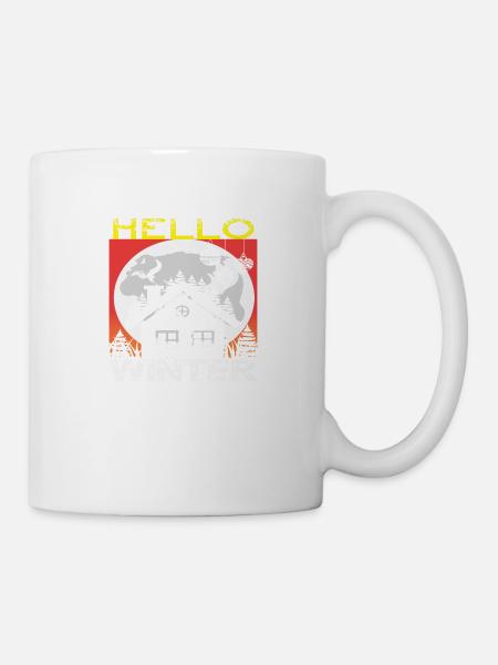 Hello Winter - Tasse - Weiß