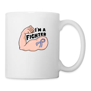 Fight Cancer - Lavender ribbon - Tasse - Weiß - Rechts