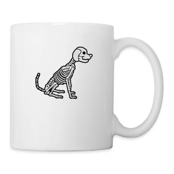 Conception de chien squelette d’Halloween - Mug blanc - blanc - Droite