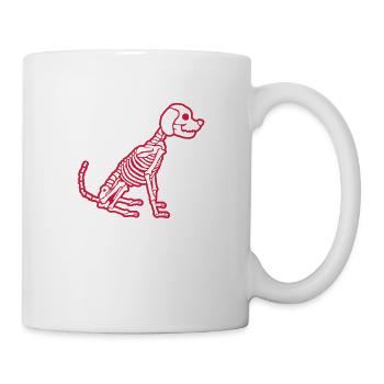 Cool Skeleton Dog Design - Mug blanc - blanc - Droite