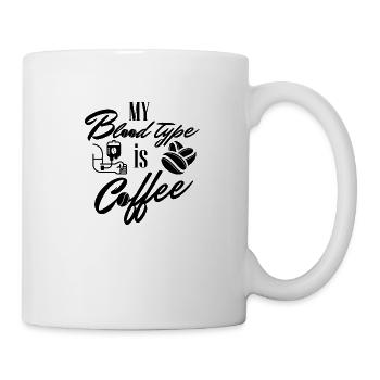 Blood Type Coffee - Blutgruppe Kaffee - Tasse - Weiß - Rechts