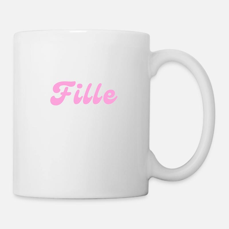 C'est une fille - annonce grossesse - Mug blanc - blanc