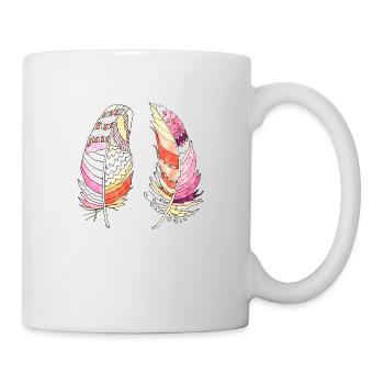 Feder - Tasse - Weiß - Rechts