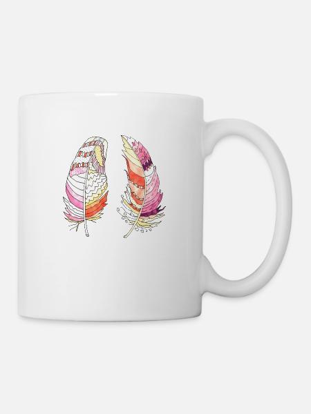 Feder - Tasse - Weiß