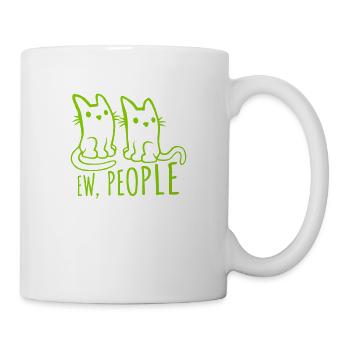 Funny cats ew people - Mug - white - Right