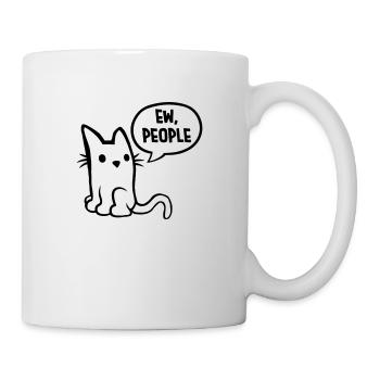 Joke cat ew people - Mug - white - Right