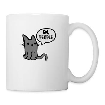 ew people cat pet - Mug - white - Right