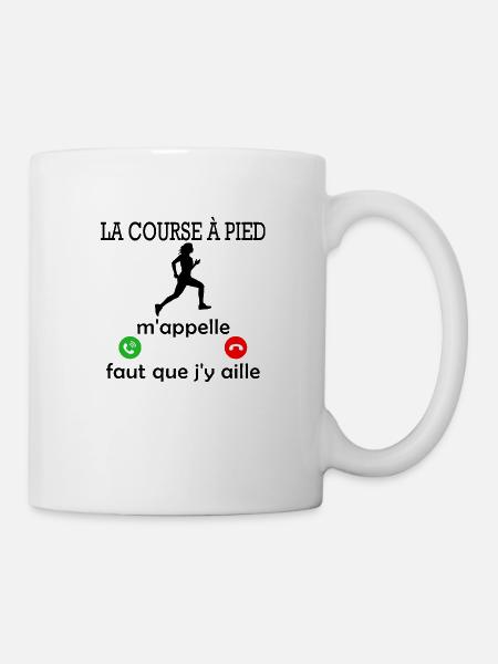 la course à pied m appelle - Mug blanc - blanc