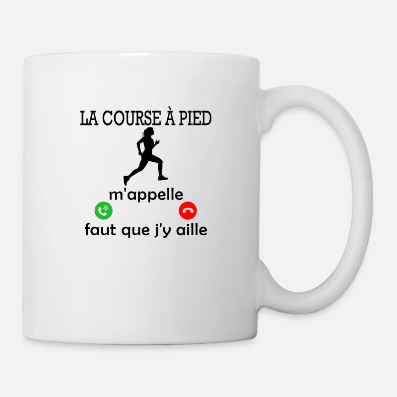 la course à pied m appelle - Mug blanc - blanc