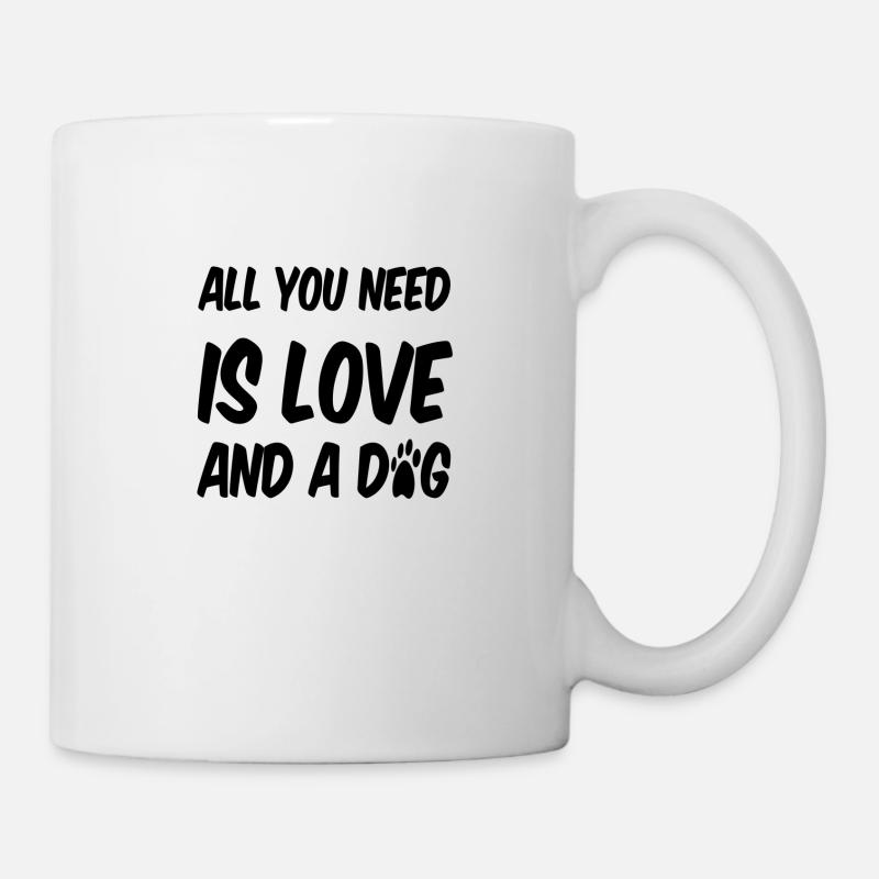 L’amour et un chien - Noir - Mug blanc - blanc