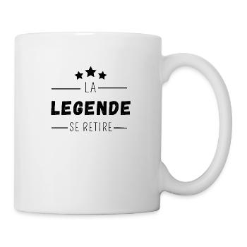 La légende se retire - Mug blanc - blanc - Droite