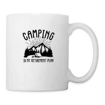 Le camping est mon plan de retraite - Mug blanc - blanc - Droite