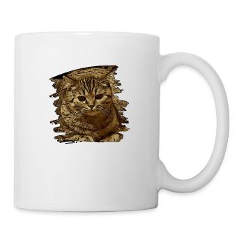 Katzengesicht5 - Tasse - Weiß - Rechts