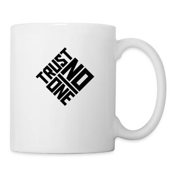 trust no one quote - Mug - white - Right