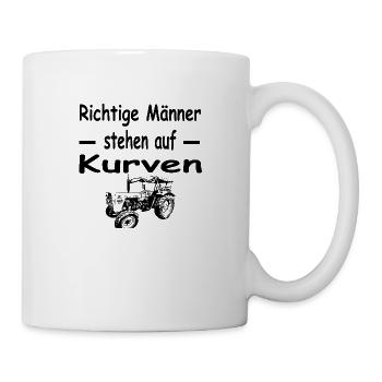 Traktor - Tasse - Weiß - Rechts