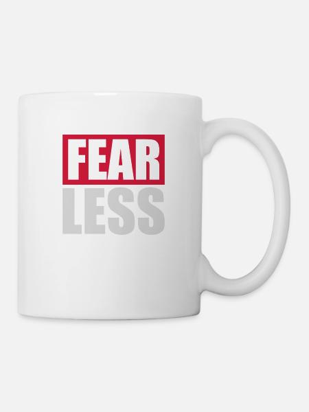 fearless Text Zitat Design - Tasse - Weiß