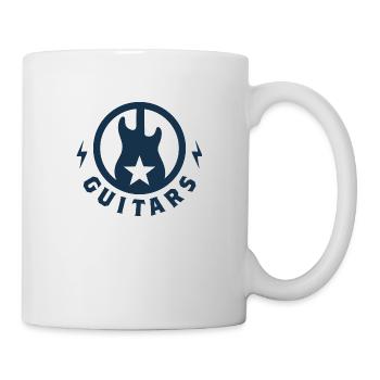 E-Gitarren, Retro-Logo - Tasse - Weiß - Rechts