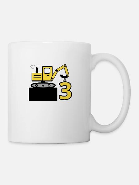 Bagger - Tasse - Weiß
