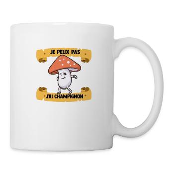 Je Peux Pas J'ai Champignons Drôles Champignon - Mug blanc - blanc - Droite
