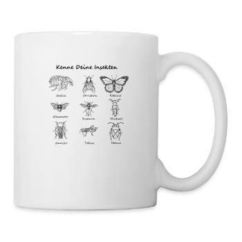 kenne deine insekten - Tasse - Weiß - Rechts
