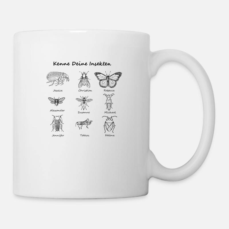 kenne deine insekten - Tasse - Weiß