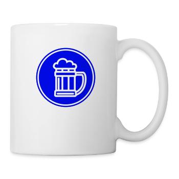 Icône de l’icône de la bière - Mug blanc - blanc - Droite