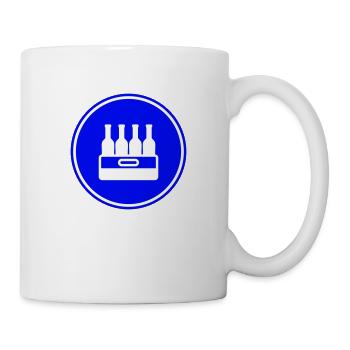 Bierflasche Kiste - Tasse - Weiß - Rechts
