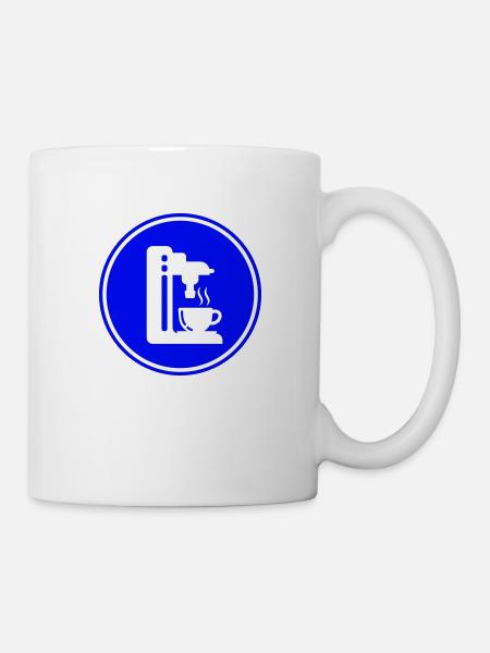 Kaffeemaschine Symbol - Tasse - Weiß