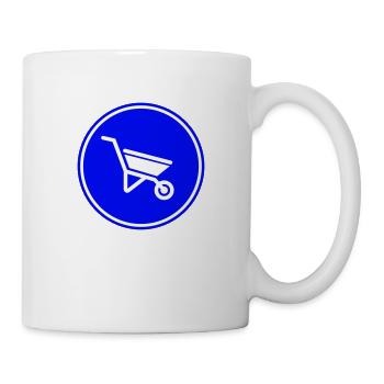 Schubkarre Symbol - Tasse - Weiß - Rechts