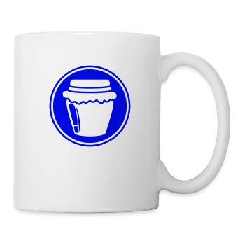 Honey symbol beekeeper - Mug - white - Right