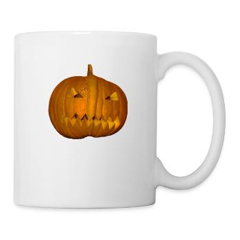 Halloween Kürbis - Tasse - Weiß - Rechts
