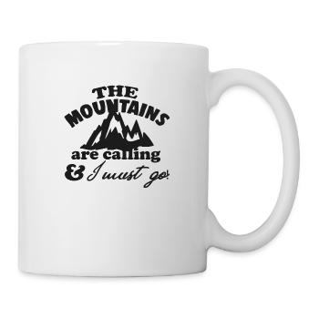 the mountains are calling - camping life - Mug blanc - blanc - Droite