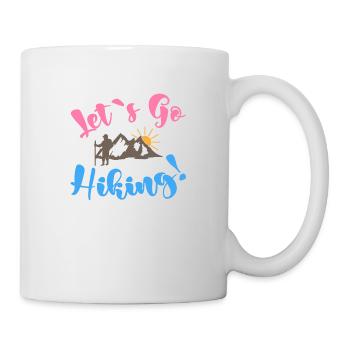 let's go hiking - camping life - Mug blanc - blanc - Droite