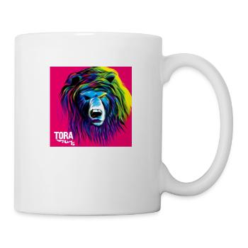 The Bär - Tier Porträt Pop Art Style - Tasse - Weiß - Rechts