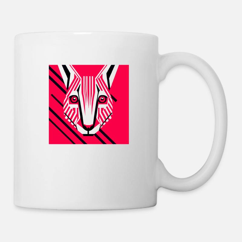 Animal Potrait Cat dans le style Pop Art - Mug blanc - blanc
