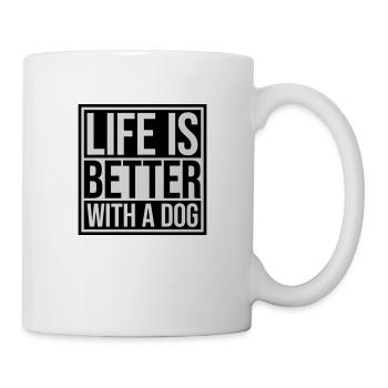 better with a dog - Mug - white - Right