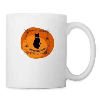 Pfotschafter Halloween Collection Cat and Spider - Mug - white - Right