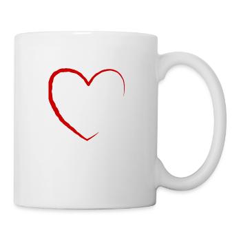 rotes Herz Symbol Liebe love - Tasse - Weiß - Rechts