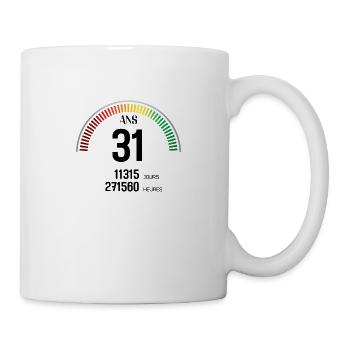 Anniversaire 31 ans Compteur - Mug blanc - blanc - Droite