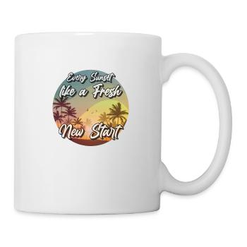 Kalifornischer Traum-Sonnenuntergang - Tasse - Weiß - Rechts