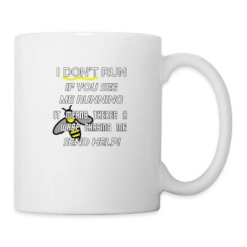 If you see me running, it means there's a wasp! - Mug - white - Right