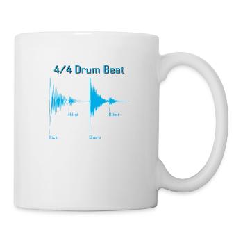 Drumbeat waveform - Tasse - Weiß - Rechts
