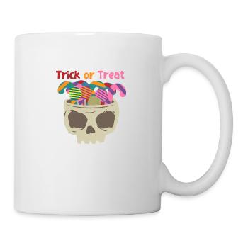 Sweets otherwise there are sour - skulls with sweets - Mug - white - Right