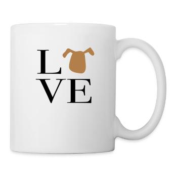 Ich liebe Hunde - Tasse - Weiß - Rechts