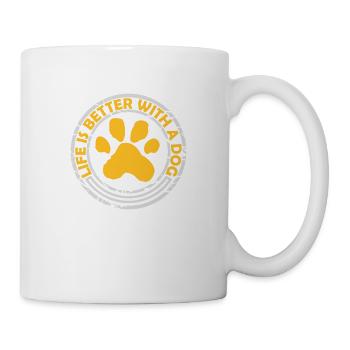 better with a dog - Mug - white - Right
