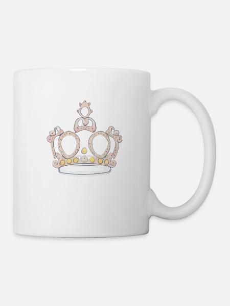 Krone König Königin Kaiser Majestät - Tasse - Weiß